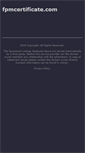 Mobile Screenshot of fpmcertificate.com