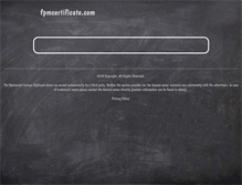 Tablet Screenshot of fpmcertificate.com